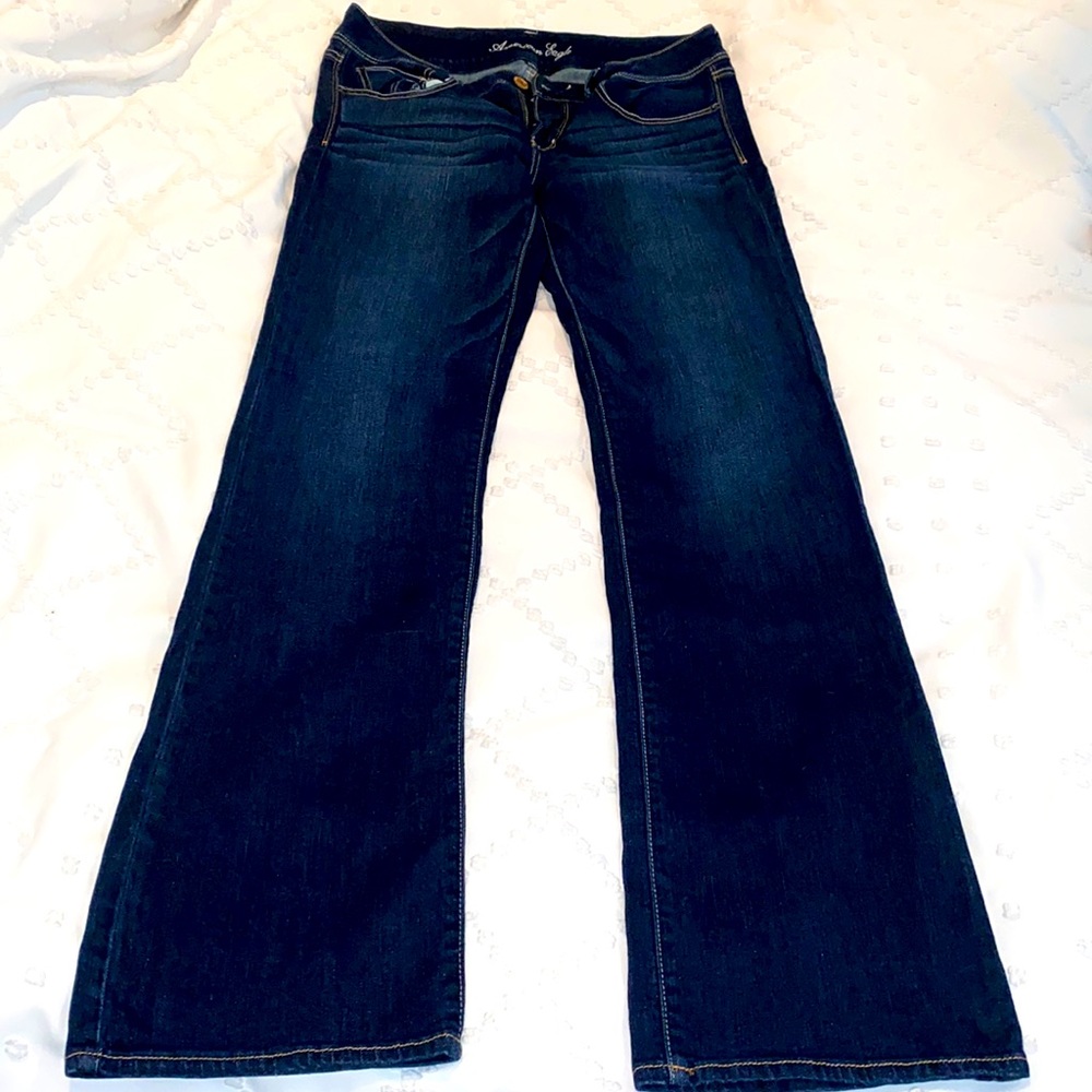 American Eagle Slim Boot 12 Long dark blue jeans